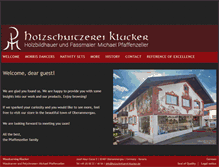 Tablet Screenshot of holzschnitzerei-klucker.de